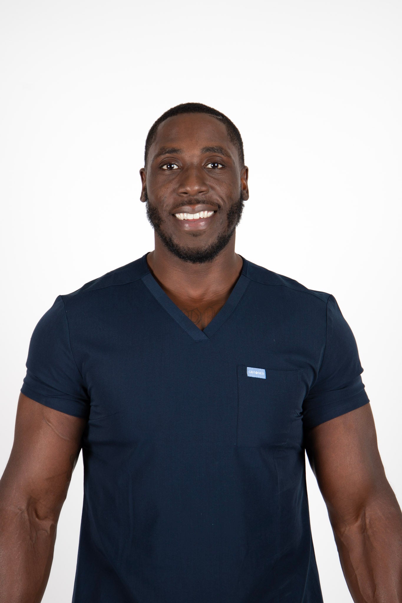 Marie Ange V-Neck Scrub Top (Midnight Blue)